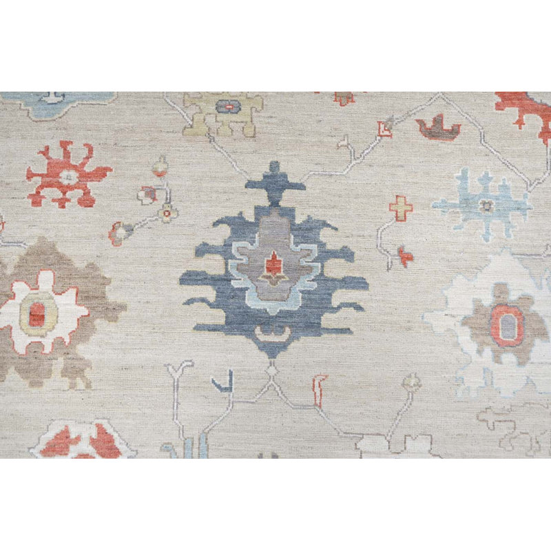 Oushak Collection, Transitional One-of-a-Kind Rectangle 10'2" X 14' Hand Knotted Area Rug