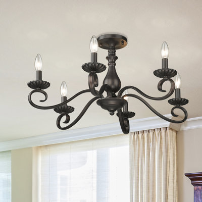 Plafonnier semi-encastré 6 lumières 26,63 po Arellys