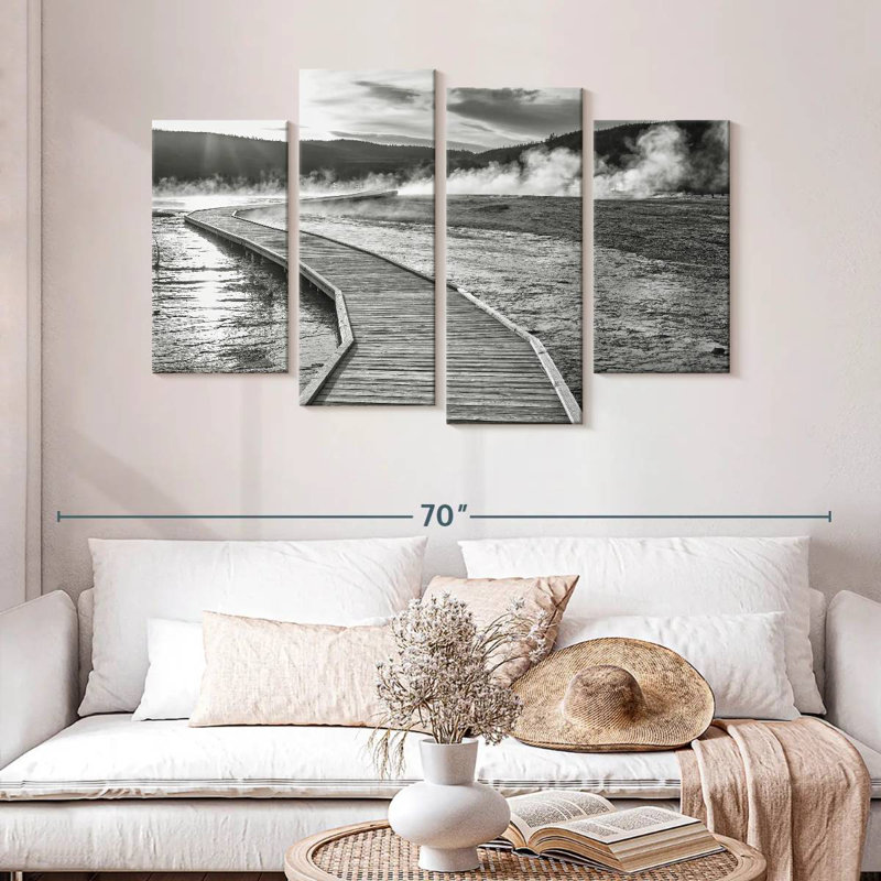Lilie Monochrome Boardwalk, 32" H x 52" W