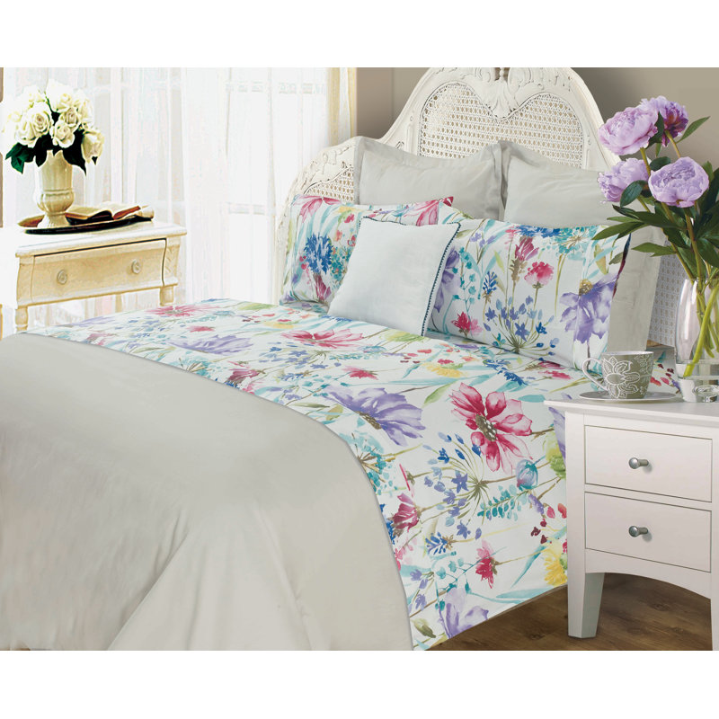 Orleans Sheet Set 100% Cotton Standard Floral Sheet Set, Twin