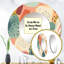 Phallyn orange amusant motif de formes I - miroir mural géométrique, miroir décoratif rond orange, art imprimé en métal-315524035