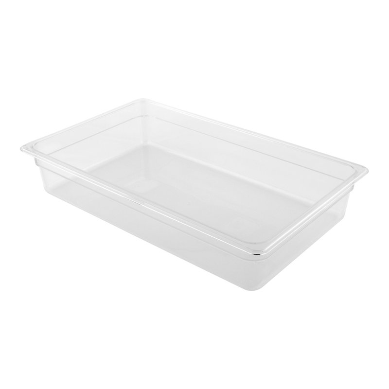 Articles de restaurant - 4 casseroles profondes, 10 récipients de rangement pleine grandeur commerciaux - congelables, résistants aux bris, casseroles froides en plastique transparent, lavables à la vaisselle, pour la cuisine, les restaurants ou les ca