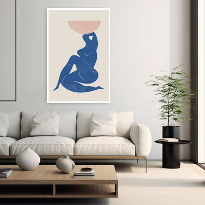 Harmony in Blue Abstract Contemporary Elegant Wall Art Print