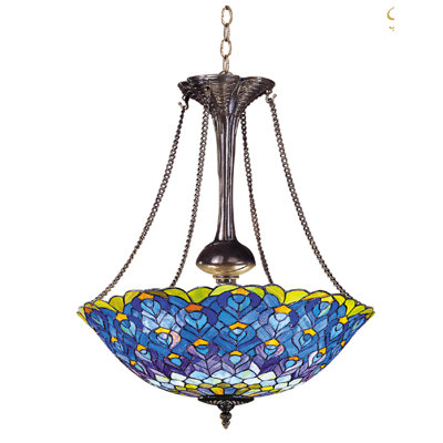 Luminaire bol suspendu unique à 2 lumières
