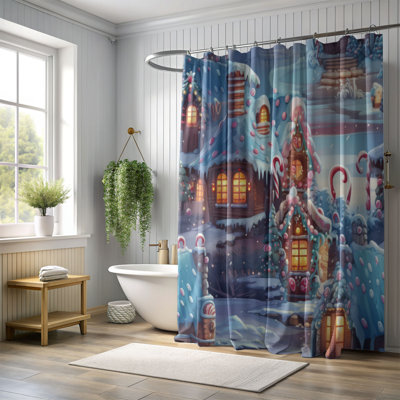 Gingerbread Home - Premium Shower Curtain