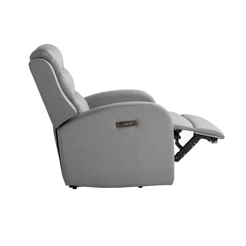 Lamira 34.6" Wide Upholstered Power Recliner with Power Adjustable Headrest 