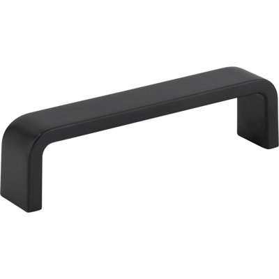 4" Center-To-Center Matte Black Square Asher Cabinet Pull