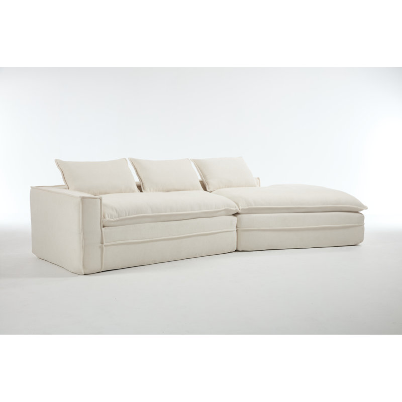 Canapé modulaire Boneless Modern Minimalist, Blanc