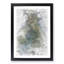 View of Ireland & Great Britain in Abstract - Picture Frame Graphic Art Print-55764012-55764011
