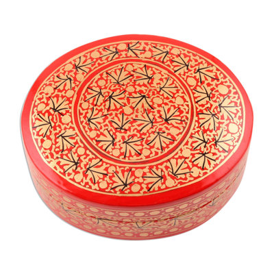 Boîte décorative vermillon Kashmir