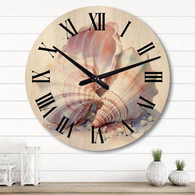 Horloge murale en bois aquarelle