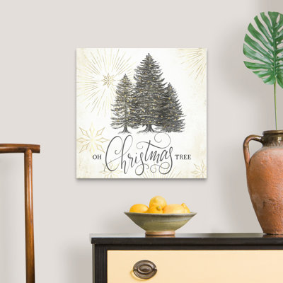 «Christmas Joy Oh Christmas Tree» par Nicole Tamarin - peinture sur toile tendue