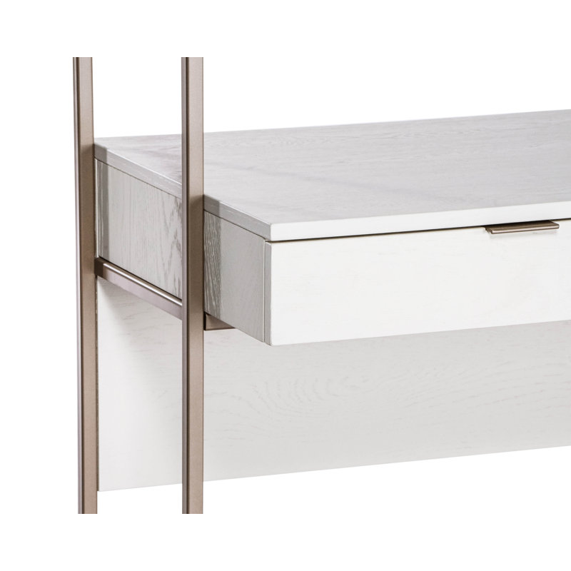 Modular Wall Desk, Cream/Champagne Gold