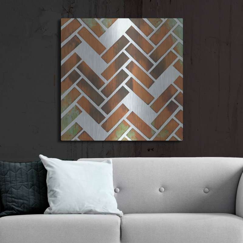 " Herringbone I " by Britt Hallowell, 36" H x 36" W