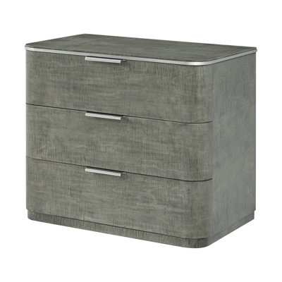 Hudson 3 - Drawer Solid Wood Nightstand