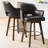 Aylsworth 26.5" Swivel  360-degree Faux Leather Upholstered Counter Stool With Footrest-1017228616
