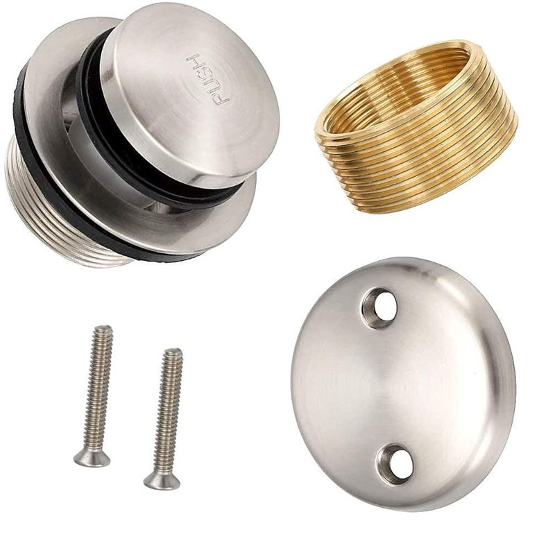 Ensemble de drain de baignoire Maui Tip Toe, Nickel brossé