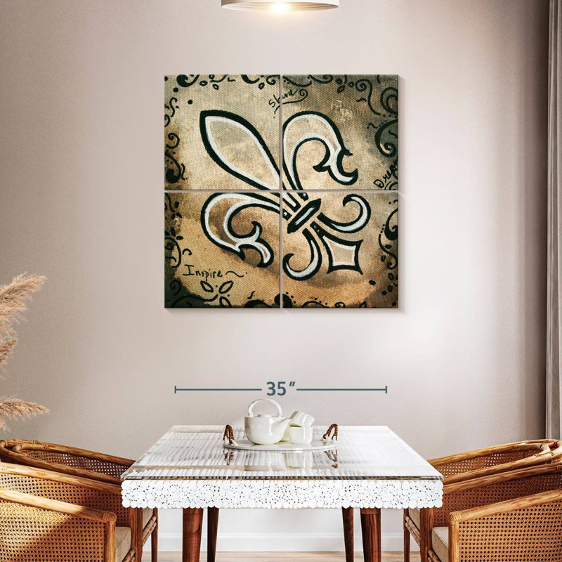 Kerner Fleur-De-Lis Shine, H 38 po x l 38 po