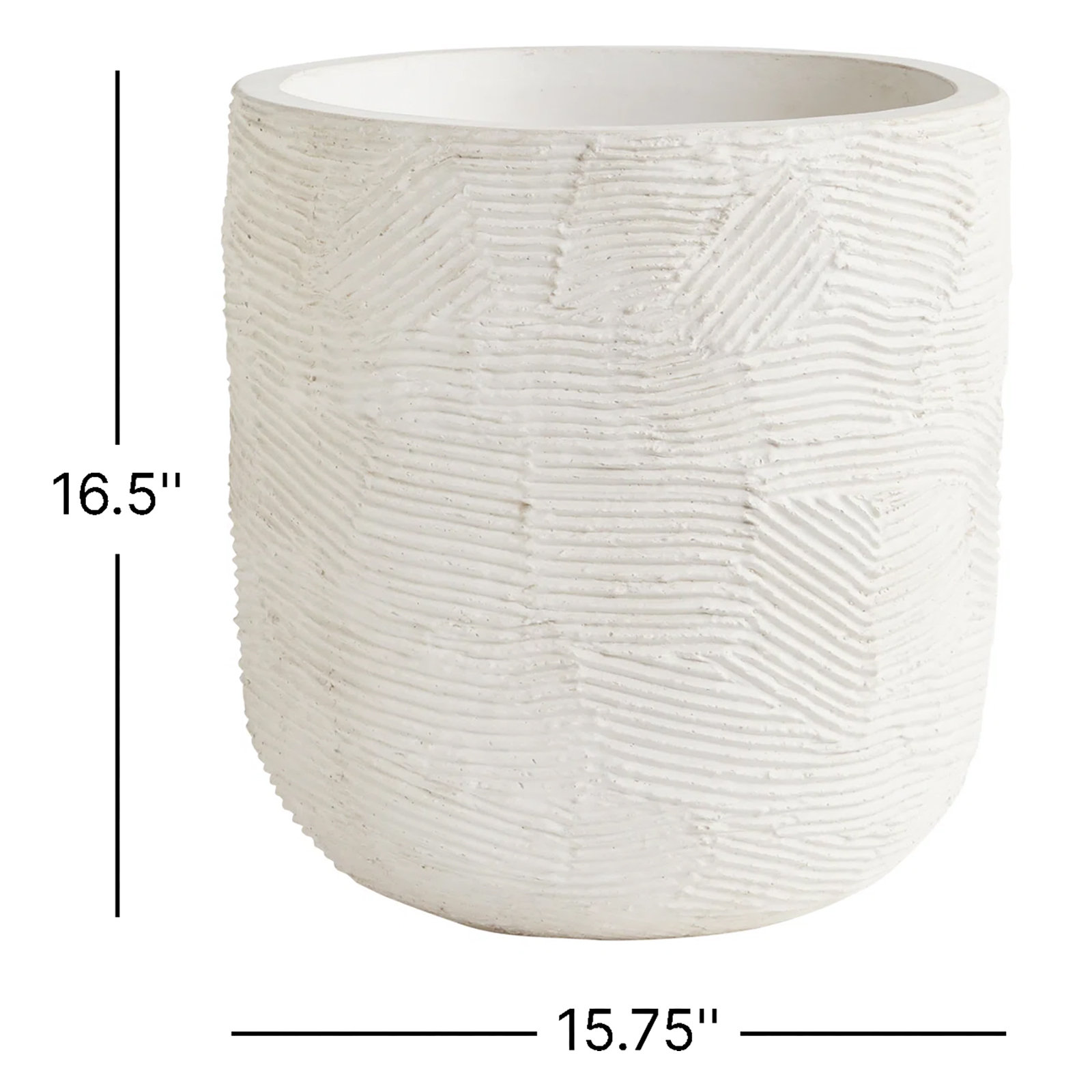 Atna 20" Concrete Pot Planter, 16.5" H x 15.75" W x 15.75" D