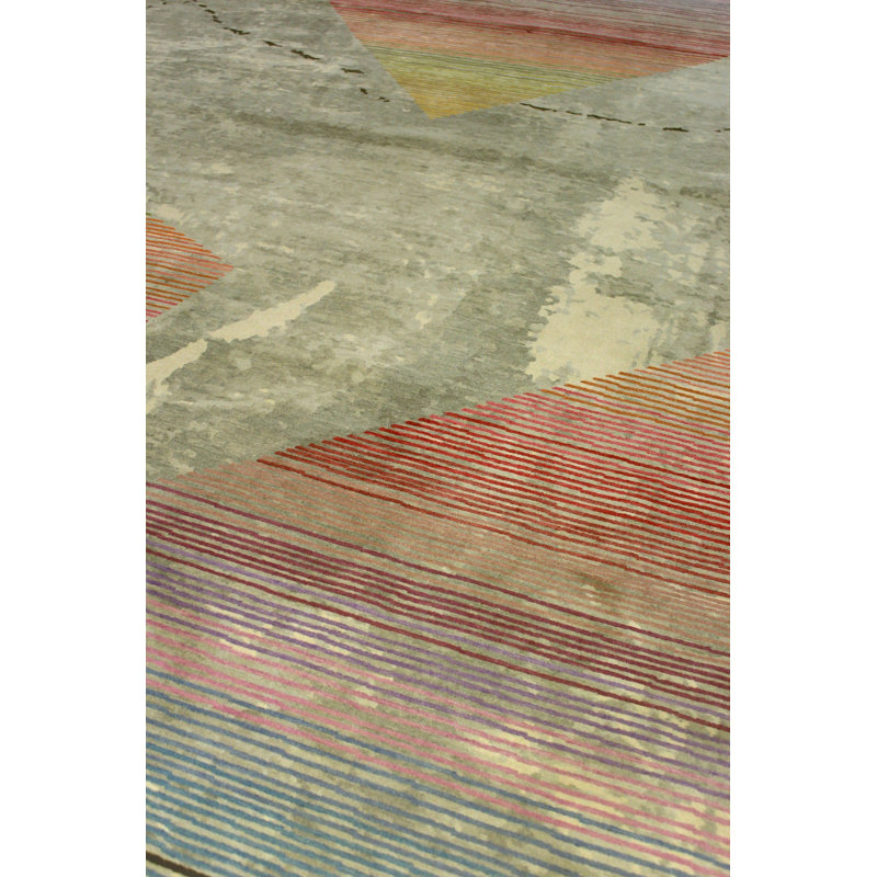 Wool And Silk Nepal One-of-a-Kind Rectangle 9' X 12' Area Rug