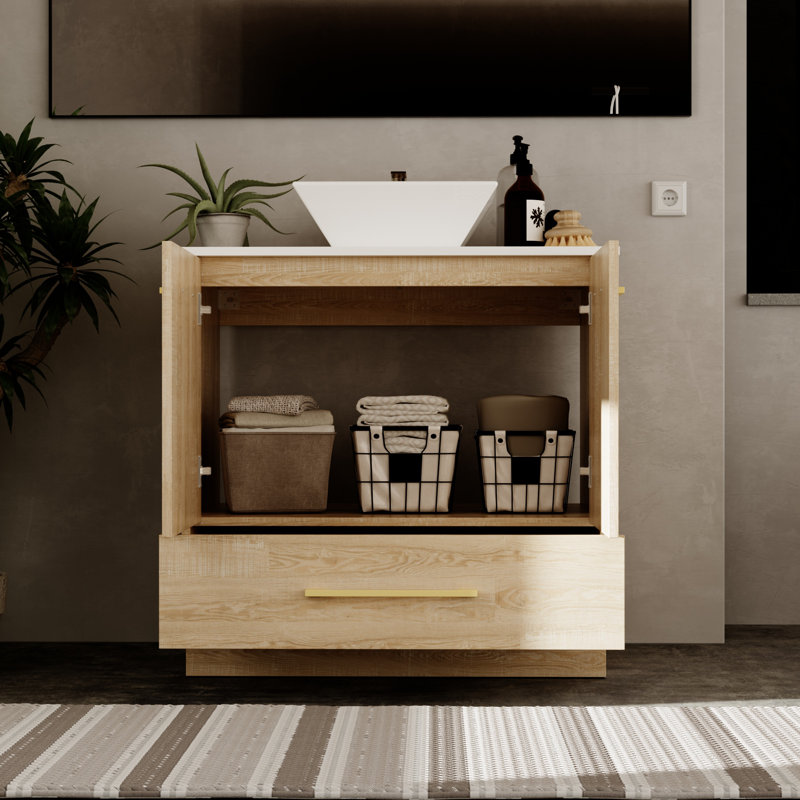 Miavictoria 29" Single Bathroom Vanity With Ceramic Sink