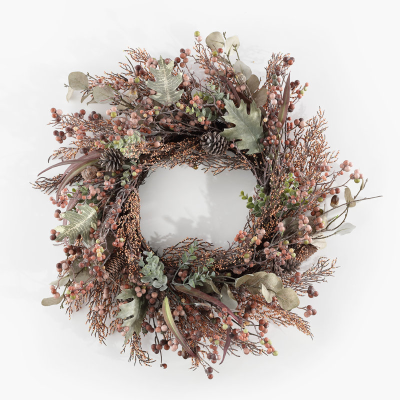 Couronne en PVC 26 po Berry and Acorn