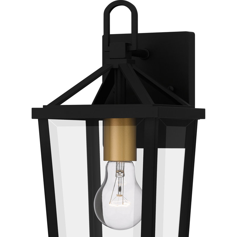 Hull 1-Light Matte Black Outdoor Wall Lantern