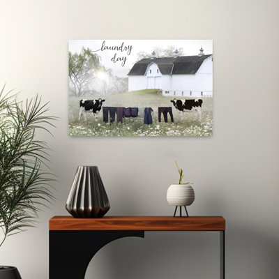 Blanchisserie, jour, vache contemporaine, paysage, art naturel