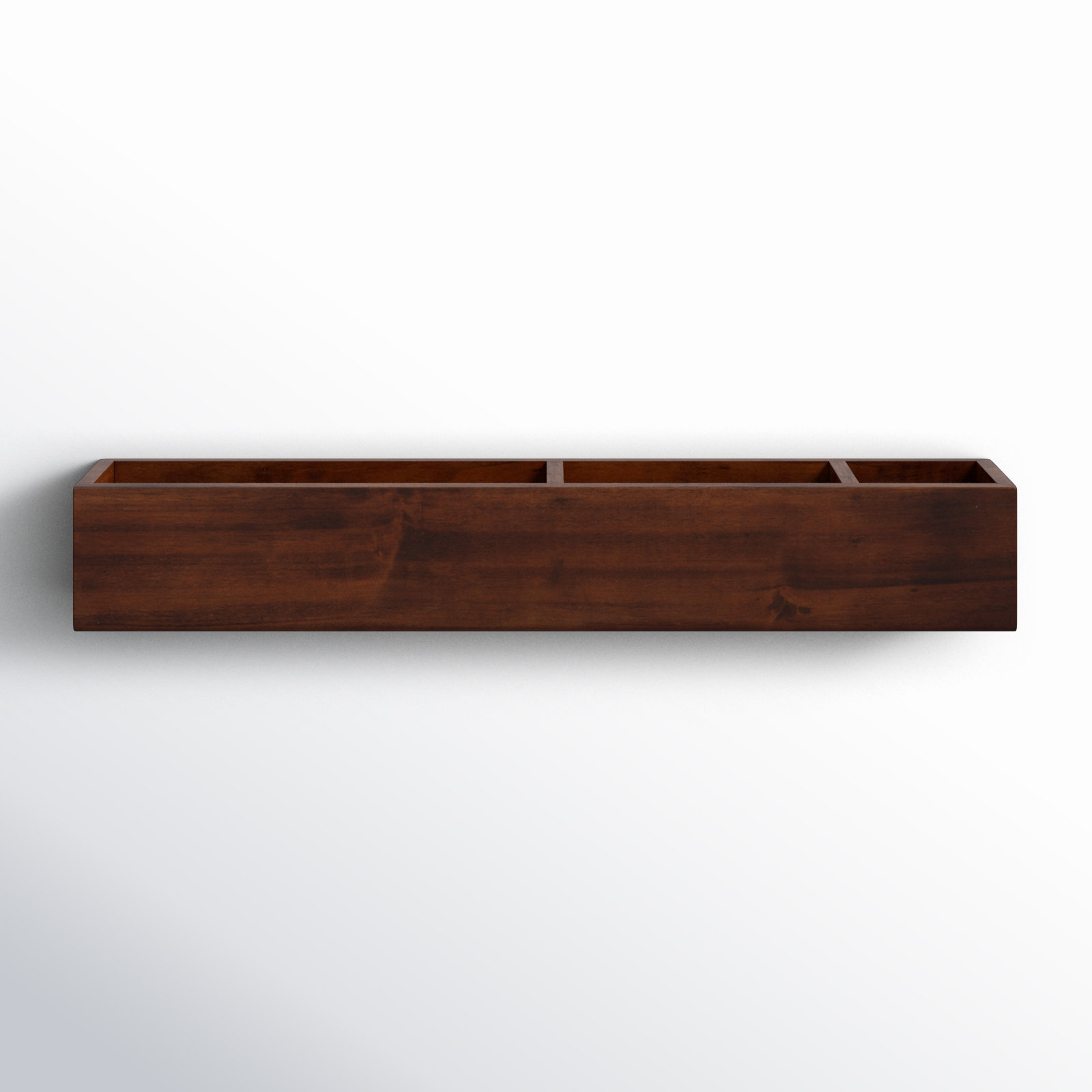Sabini Wall Pocket Shelf, Walnut Brown