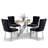 5-Piece Round Glass Dining Table Set-1522402575-1522402580-1522402568