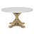 Rustic Round Faux Marble Dining Set