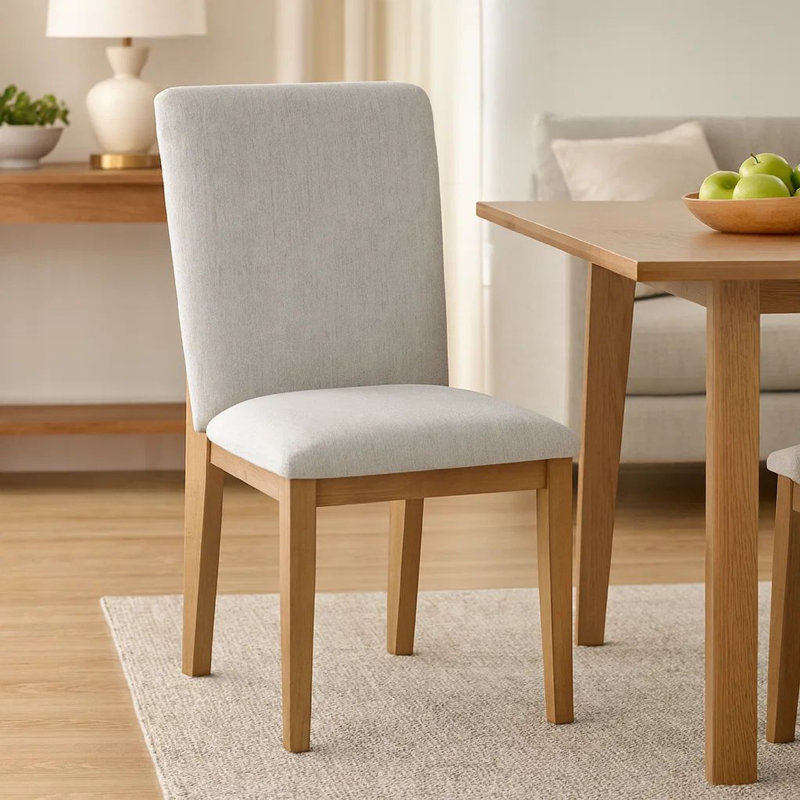 Chaise d'appoint à dossier plein Aaccia en gris