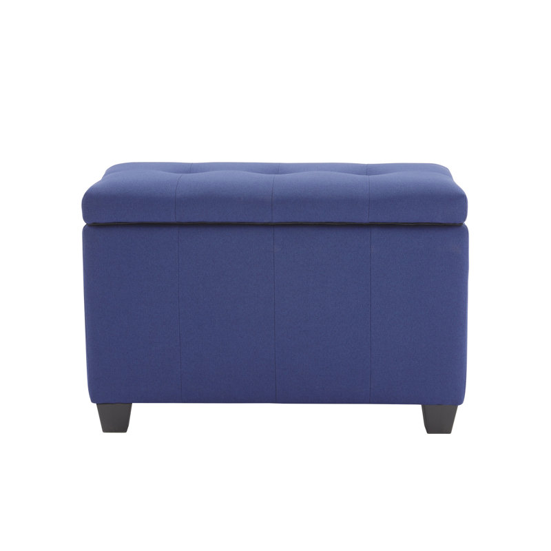 Vivi Fabric Flip Top Storage Bench, Blue
