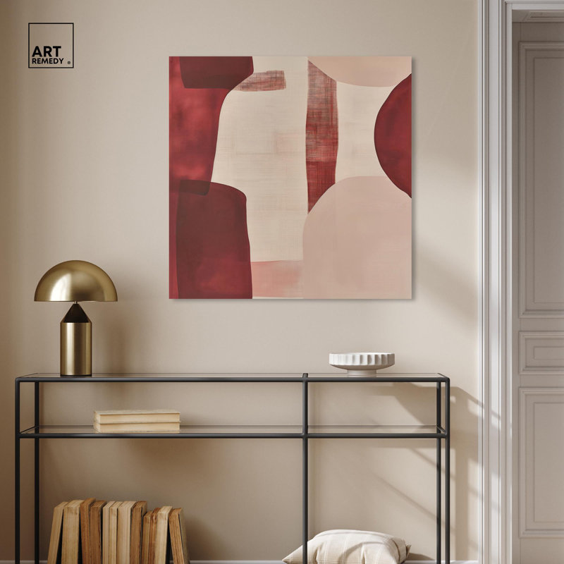«Scarlet Beacons Canvas Boho» par Art Remedy, H 30 po x l 30 po x P 1,5 po, Toile tendue