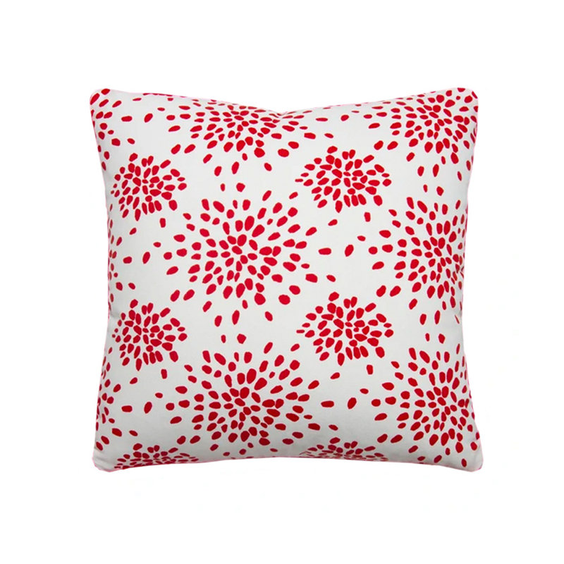 Coussin Hinson, Rouge / blanc