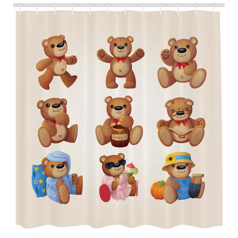 Shower Curtain with Hooks Included, 70" H x 69" W