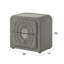 Table de chevet Shelyn Grey Teddy Sherpa & Chrome (table de chevet uniquement)
