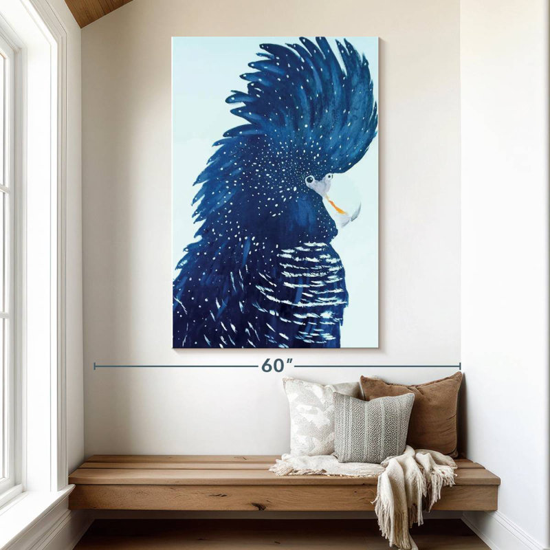 Brampt Pablo The Black Cockatoo, 51" H x 34" W