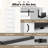 80"H 5 Panel Waterproof White Primed Solid Core Composite MDF Wood Sliding Barn Door with Hardware Kit-118643974-126281138