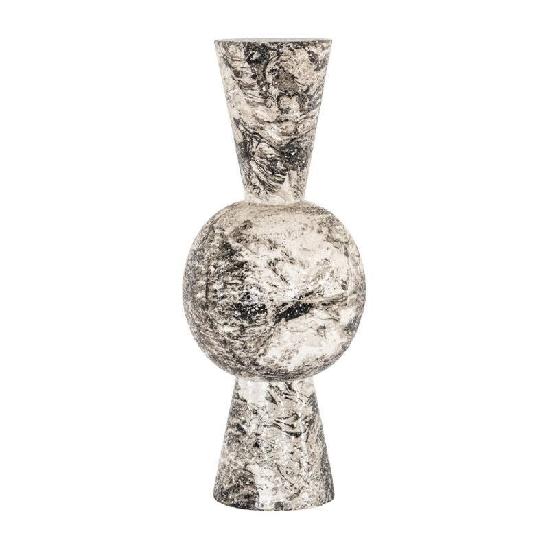 Florry Vase, Black/White