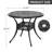 Arnott Round Metal Outdoor Dining Table With Umbrella Hole , 35.43'' in. W 35.43'' in. D