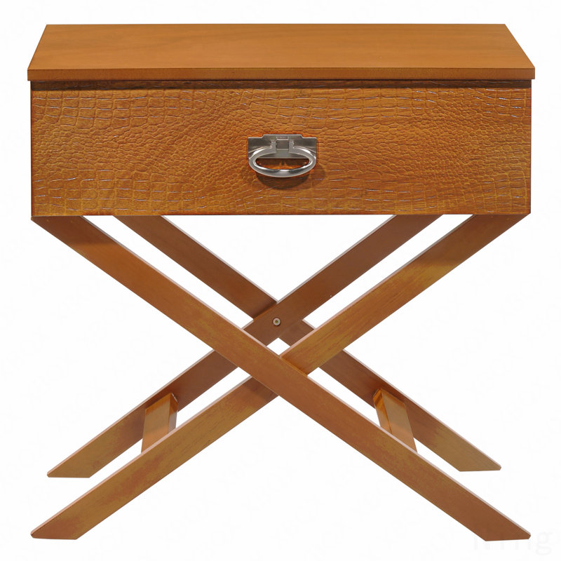 Contemporary Nightstand, Brown