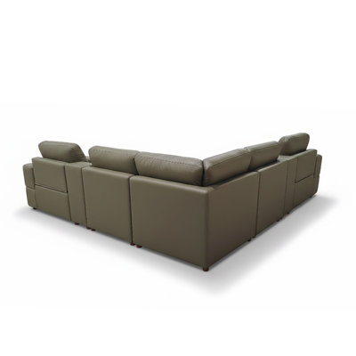 Canapé modulaire inclinable en cuir Thameskinsbury