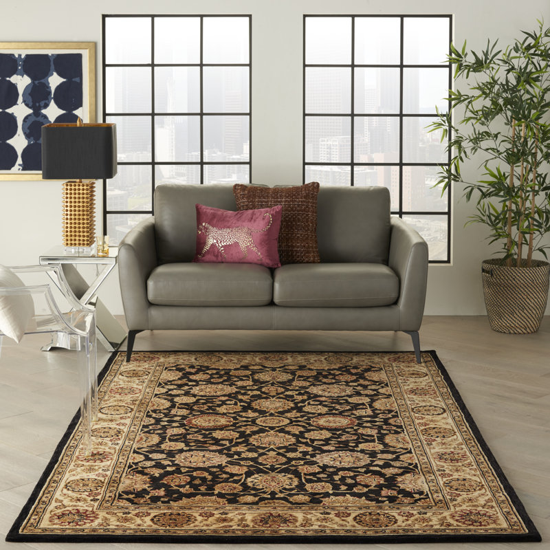 Tapis indigo Corina, Rectangle 5 pi 6 po x 8 pi 6 po