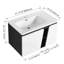 Meuble-lavabo mural flottant 32 po avec lavabo simple et porte d'armoire à fermeture en douceur 32 po-942223829