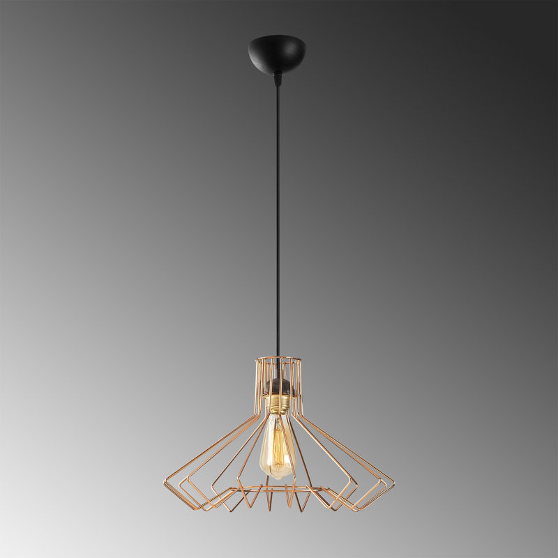 Luminaire suspendu géométrique unique à 1 lumière Ailbert