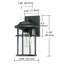 Schlesinger Seeded Glass Outdoor Wall Light-1247860708