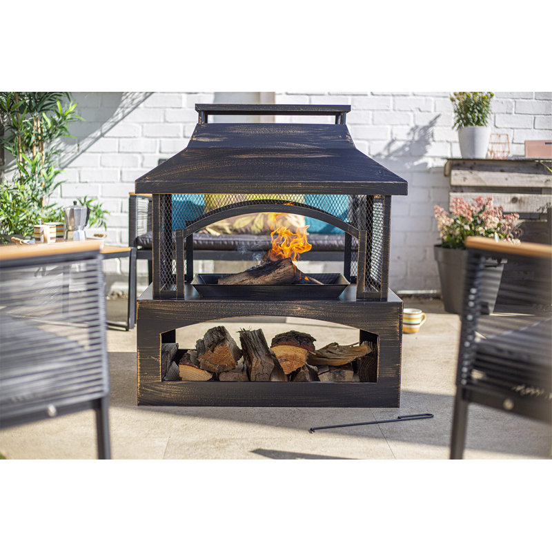 Column Steel Smokeless Outdoor Fireplace