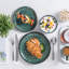 32 Pieces Dinnerware Set, Blue Set, Dinner Plate, Dessert Plate, Bowl And Mug Set For 8 Person, Poreclain Dinnerware-1359370567