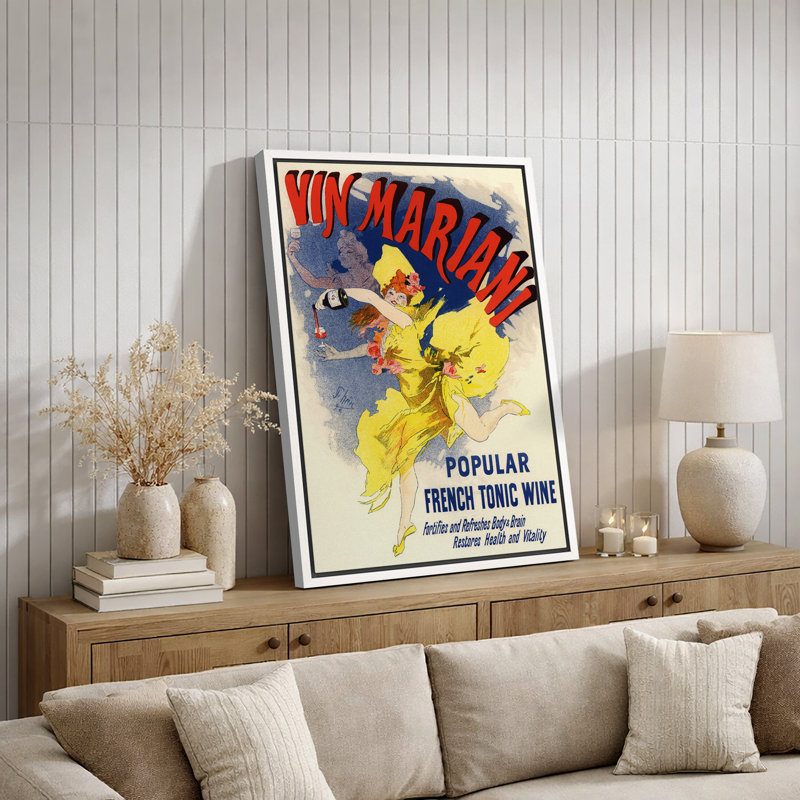 Publicité sur le vin, affiche rétro, liqueur française, impression sur toile, impression sur toile encadrée